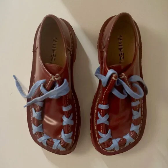 Camper Lab Eki Burgundy Formal Shoes Loafers - Picture 4 of 6